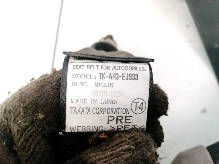 Honda Insight (2009 - 2011) TKAH3EJ533 Передний ремень безопасности — фото 3