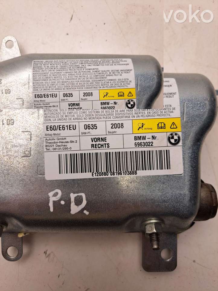 BMW 5 E60 E61 (2004 - 2010)  6963022 Подушка безопастности передней двери