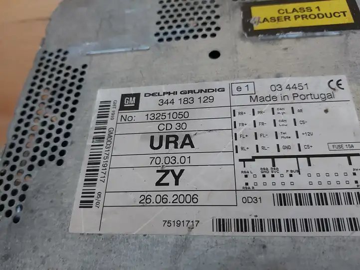 Opel Zafira B (2003 - 2006) 13251050 Магнитола / мультимедийная система — фото 4