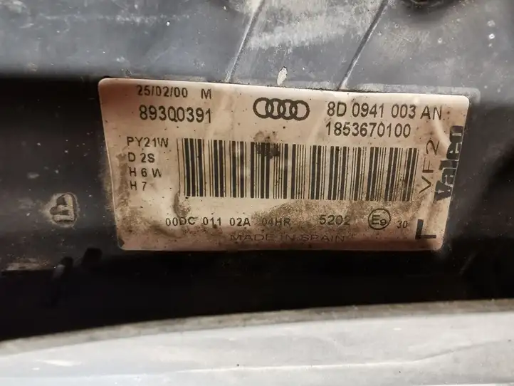 Audi A4 S4 B5 8D (1999 - 2001) 8D0941003AN Передняя фара — фото 7