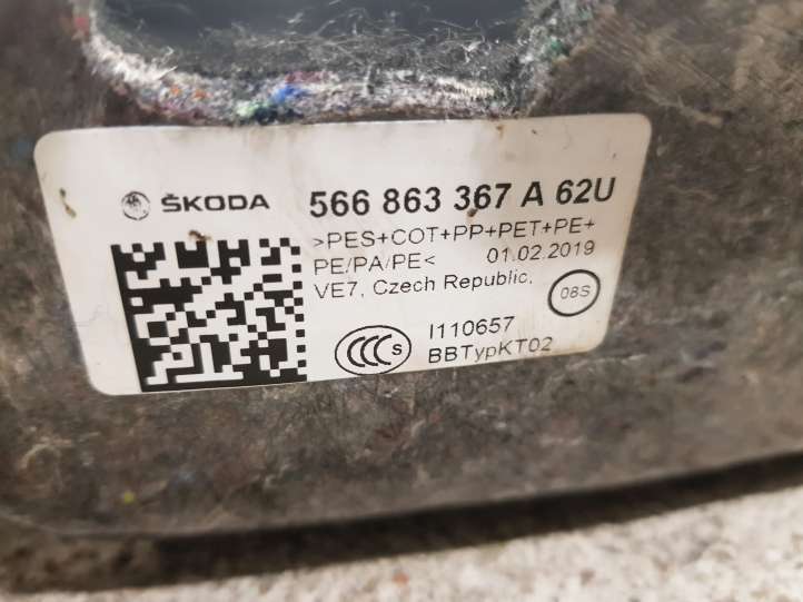 Skoda Kodiaq (2017 - )  566863367A Ковролин для интерьера