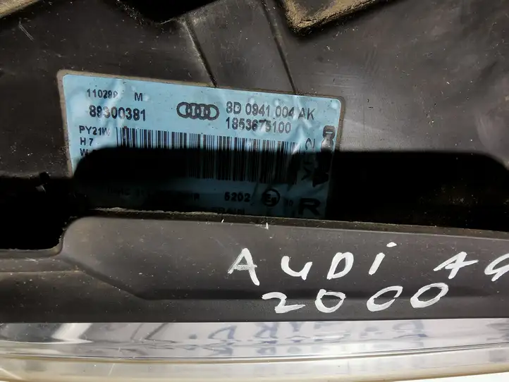 Audi A4 S4 B5 8D (1999 - 2001) 8D0941004AK Передняя фара — фото 6