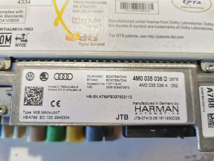 Audi Q7 4M (2015 - ) 4M0035036D Магнитола / мультимедийная система — фото 5