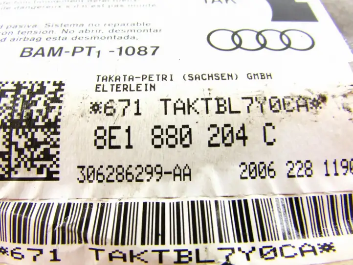 Audi A4 S4 B7 8E 8H (2004 - 2009) Подушка безопасности пассажира — фото 7