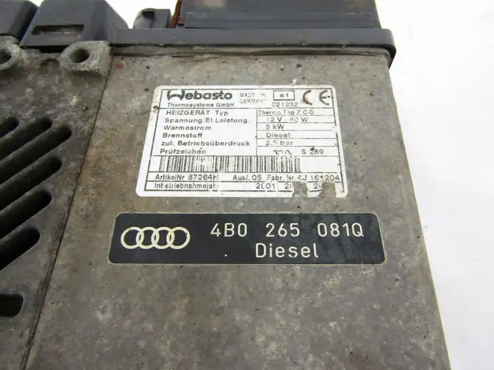 Audi A6 S6 C5 4B (2001 - 2004) Электрический отопитель салона — фото 8