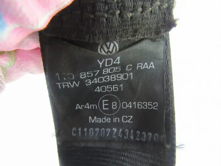 Volkswagen Touran I (2003 - 2010) Задний ремень безопасности — фото 1