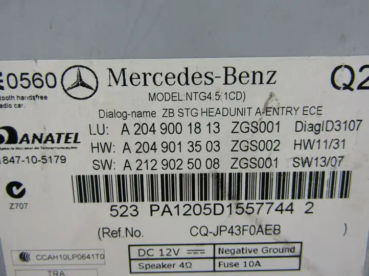 Mercedes-Benz C W204 (2007 - 2014) Магнитола / мультимедийная система — фото 6