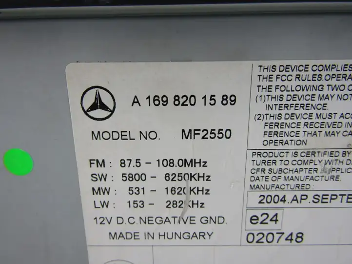 Mercedes-Benz A W169 (2004 - 2012) Магнитола / мультимедийная система — фото 4