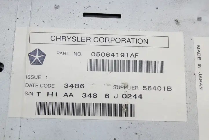 Chrysler 300 - 300C (2005 - 2011) 05064191AF Магнитола / мультимедийная система — фото 6