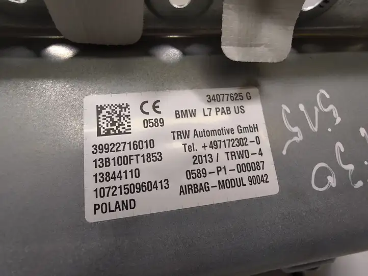 BMW 3 F30 F35 F31 (2012 - 2018) 9227160 Подушка безопасности пассажира — фото 4