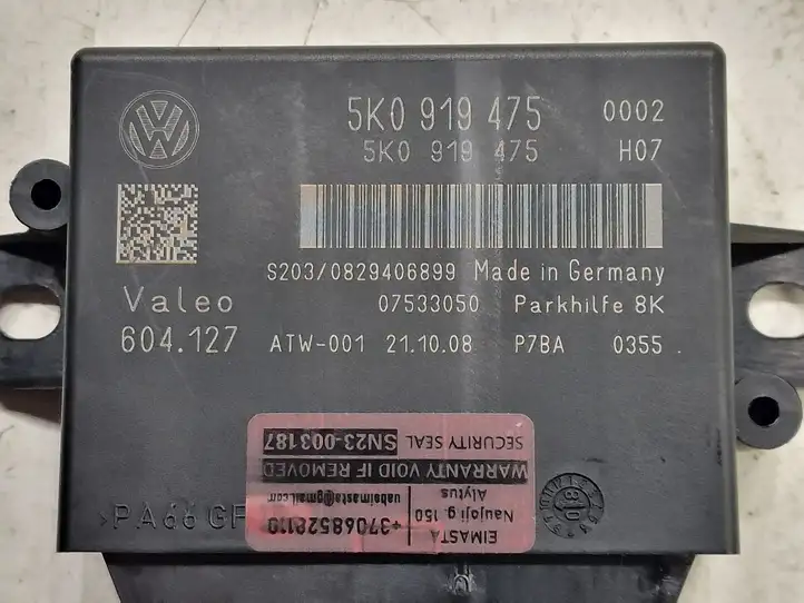 Volkswagen Golf VI (2009 - 2013) 5K0919475 Блок управления парктрониками — фото 3