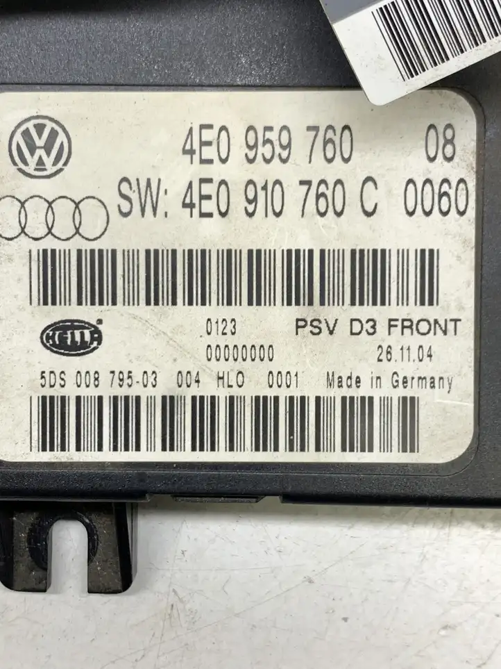 Audi A8 S8 D3 4E (2002 - 2005) 4E0959760 Блок управления сиденьем — фото 2