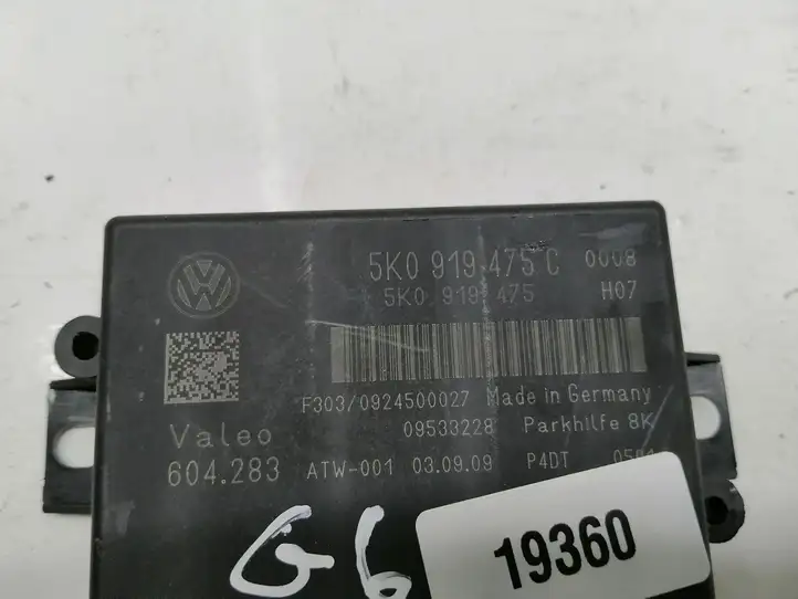 Volkswagen Golf VI (2009 - 2013) 5K0919475C Блок управления парктрониками — фото 4