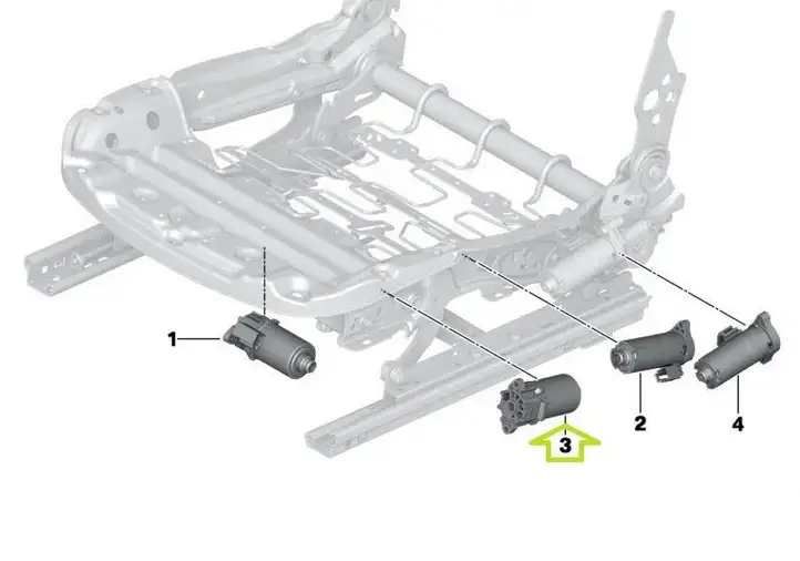 BMW 3 F30 F35 F31 (2012 - 2018) 7325531 Электродвигатель сиденья — фото 9