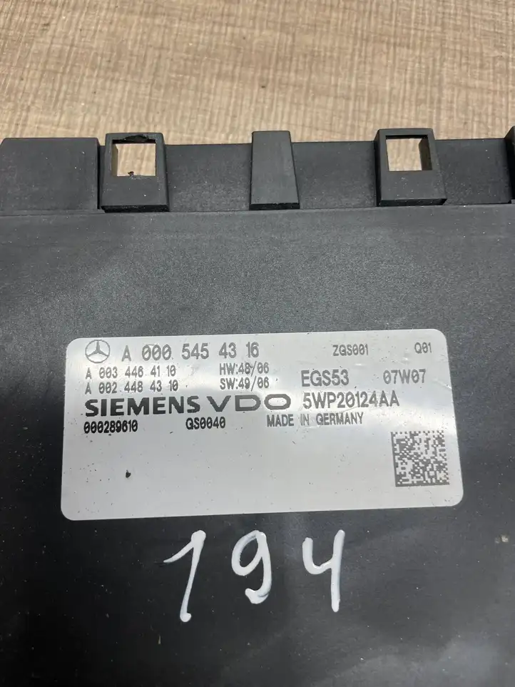 Mercedes-Benz C W204 (2007 - 2014) A0005454316 Блок управления АКПП — фото 3