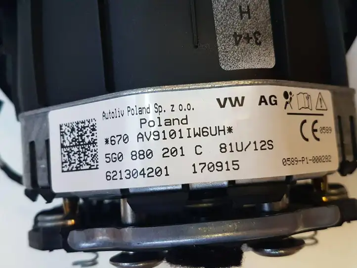 Volkswagen PASSAT B8 (2015 - ) 5G0880201C Подушка безопасности руля — фото 6