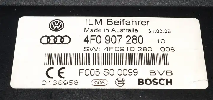 Audi A6 S6 C6 4F (2004 - 2008) 4f0907280 Прочие блоки управления — фото 4