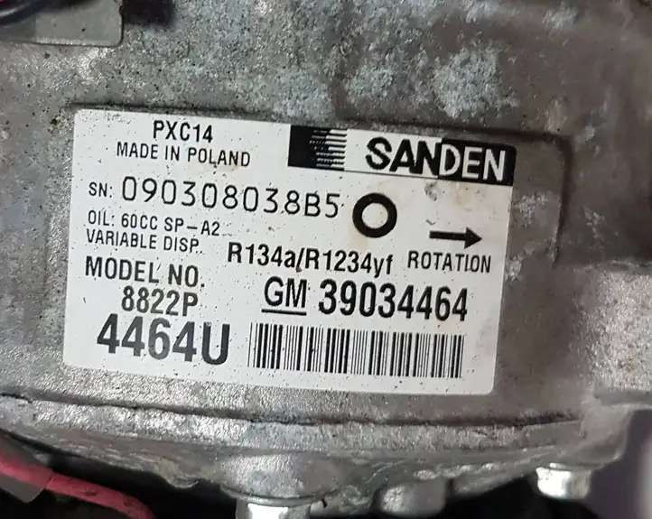 Opel Astra K (2015 - 2020) 39034464 Компрессор (насос) кондиционера воздуха — фото 4