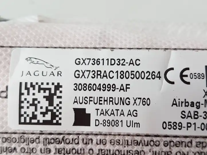 Jaguar F-Pace (2016 - ) GX73611D32AC Подушка безопасности сиденья — фото 5