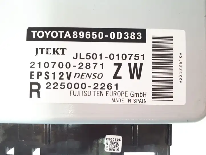 Toyota Yaris (2019 - ) 896500D383 Блок управления усилителем руля — фото 6