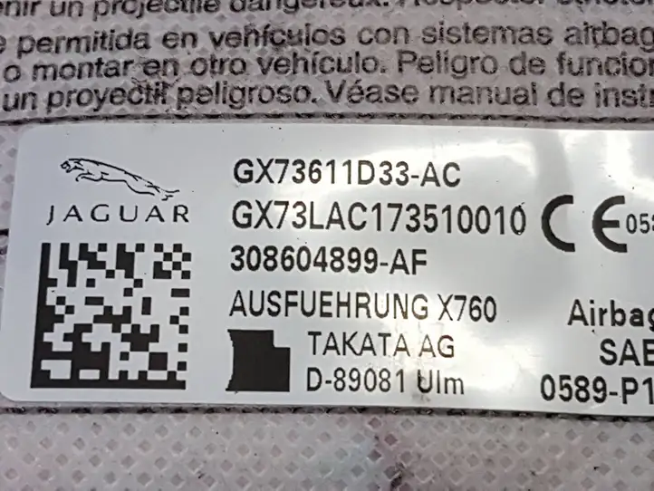 Jaguar XE (2014 - 2019) GX73611D33AC Подушка безопасности сиденья — фото 2