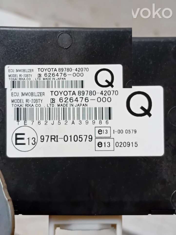 Toyota RAV 4 (XA20) (2000 - 2005)  8978042070 Блок управления иммобилайзера