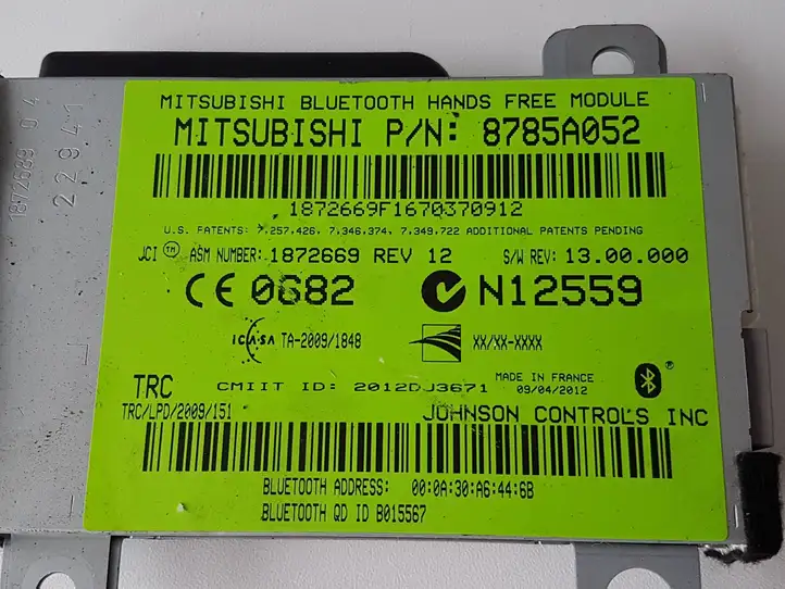 Mitsubishi Outlander (2012 - 2014) 8785A052 Bluetooth модуль — фото 2