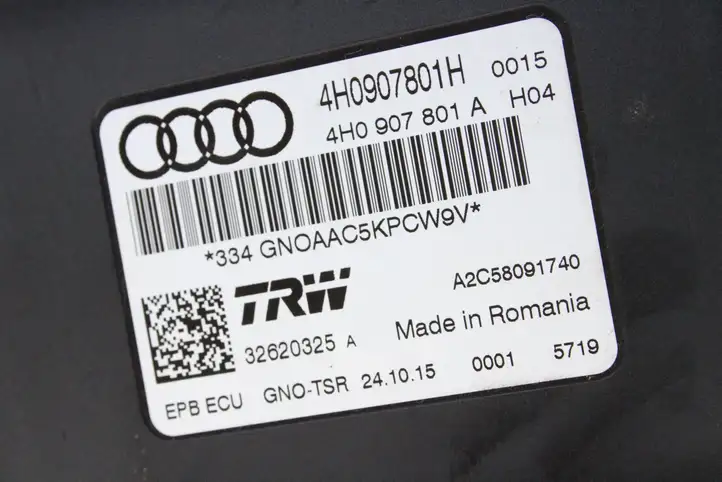 Audi A6 C7 (2014 - 2018) 4H0907801H Блок управления стояночным тормозом (EPB) — фото 3