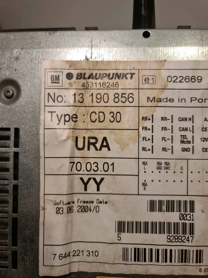 Opel Astra H (2004 - 2009) 13190856 Магнитола / мультимедийная система — фото 7