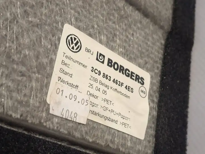 Volkswagen PASSAT B6 (2005 - 2010) 3C9863463F Коврик багажника — фото 8