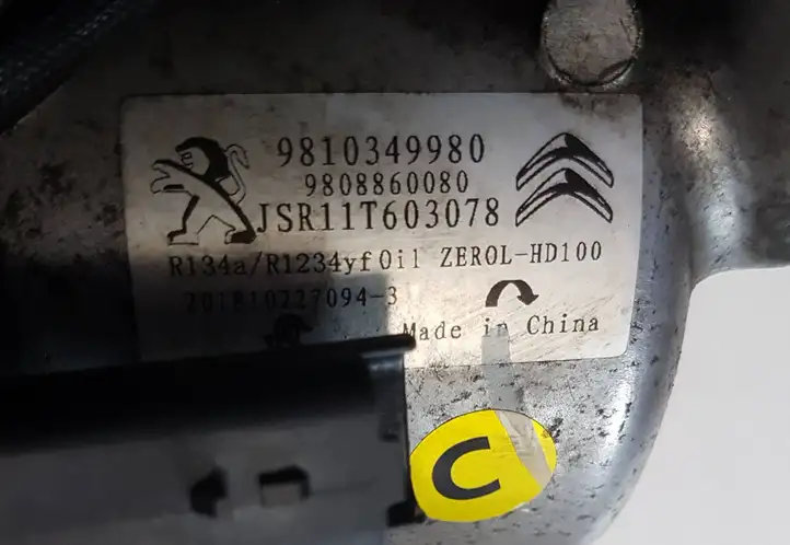 Peugeot Partner III (2018 - ) 9810349980 Компрессор (насос) кондиционера воздуха — фото 3