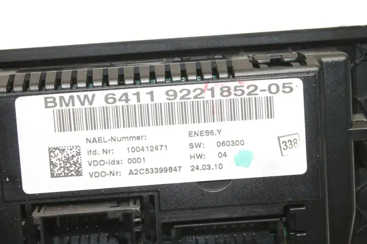 BMW 3 E92 E93 (2005 - 2014) 9221852 Управление климат контролем — фото 6