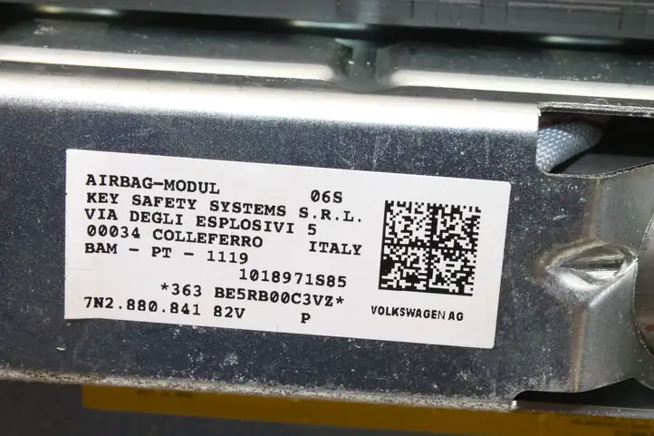 Volkswagen Sharan (2010 - 2015) 7N2880841 Коленная подушка безопасности — фото 6
