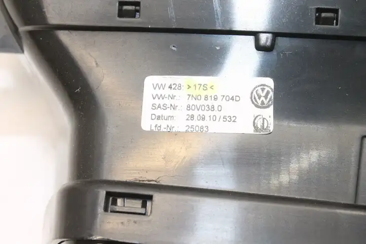 Volkswagen Sharan (2010 - 2015) 7N0819704D Воздушная решетка панели — фото 7
