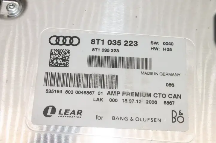 Audi A5 8T 8F (2011 - 2016) 8T1035223 Усилитель звука — фото 5