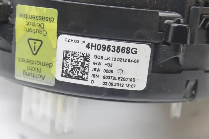 Audi A8 S8 D4 4H (2010 - 2014) 4H0953568G Контактное кольцо SRS — фото 2