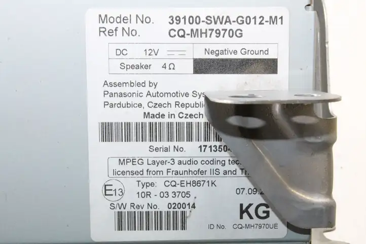 Honda CR-V (2009 - 2012) 39100SWAG012M1 Магнитола / мультимедийная система — фото 4