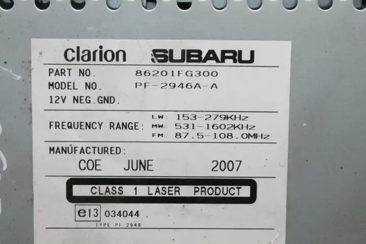 Subaru Impreza III (2008 - 2012) 86201FG300 Магнитола / мультимедийная система — фото 4