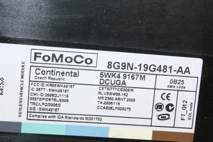 (2012 - 2016) 8G9N19G481AA Блок бесключевого доступа — фото 3