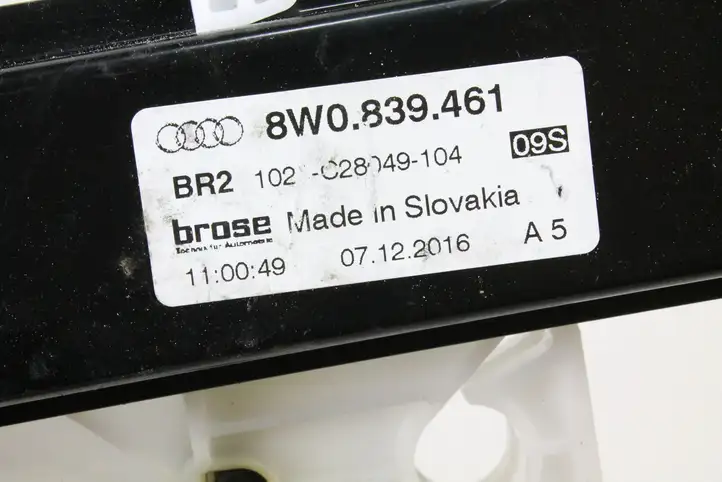 Audi A4 S4 B9 (2015 - 2019) 8W0839461 Стеклоподъемник передней двери (комплект) — фото 8
