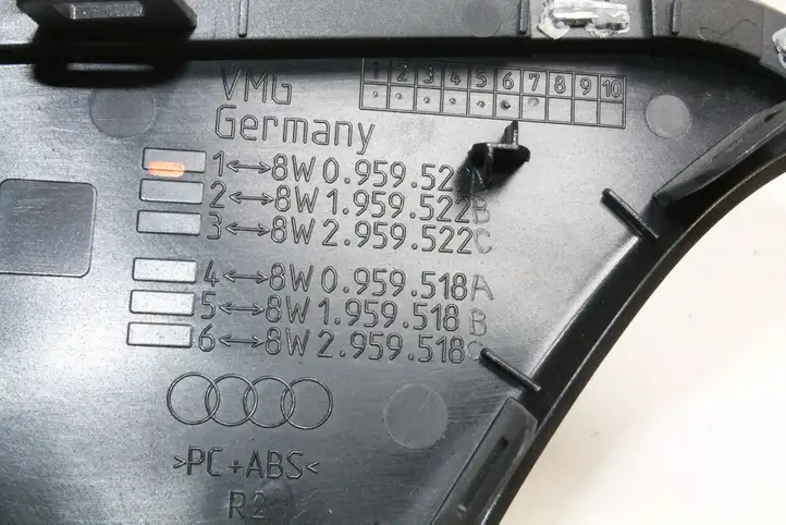 Audi A4 S4 B9 (2015 - 2019) 8W0959522A Прочие детали салона — фото 9