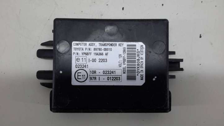 Toyota Yaris (2005 - 2009)  89780-0D010 Блок управления иммобилайзера
