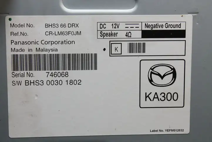 Mazda 3 II (2013 - 2017) BHS366DRX Усилитель звука — фото 3