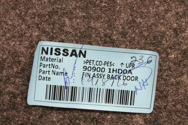 Nissan Micra (2013 - 2016) 909001HD0A Обшивка багажника — фото 3