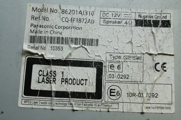 Subaru Legacy (2009 - 2013) 86201AJ310 Магнитола / мультимедийная система — фото 6