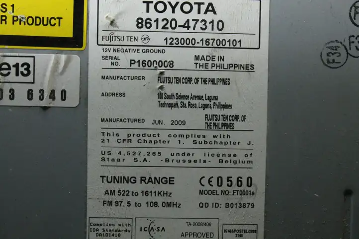 Toyota Prius (XW30) (2009 - 2015) 8612047310 Магнитола / мультимедийная система — фото 6