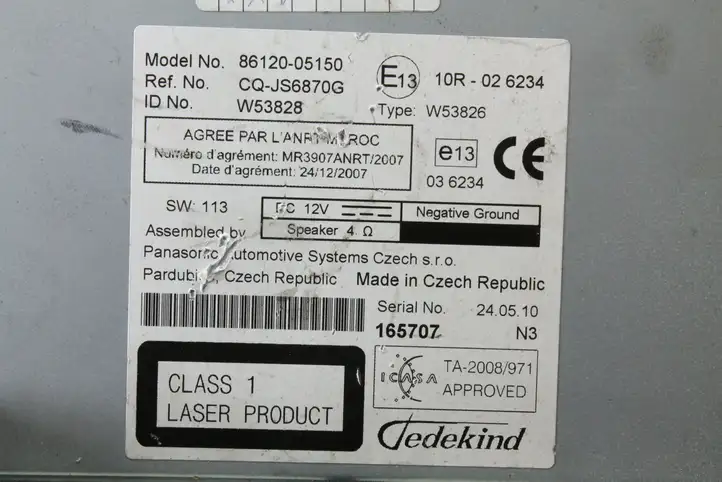 Toyota Avensis T270 (2009 - 2012) 8612005150 Магнитола / мультимедийная система — фото 5