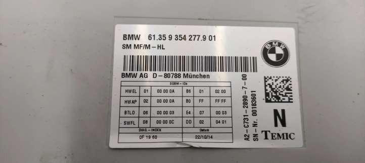BMW 5 F10 F11 (2009 - 2016)  9354277 Модуль управления сидением