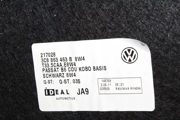 Volkswagen PASSAT CC (2008 - 2012) 3C8863463B Пол багажника — фото 7