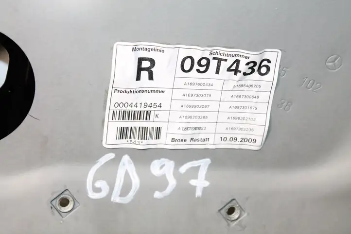 Mercedes-Benz B-class W245 (2008 - 2011) A1697301679 Стеклоподъемник передней двери (комплект) — фото 2